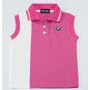 View BMW Girls Golf Polo. Pink  Full-Sized Product Image